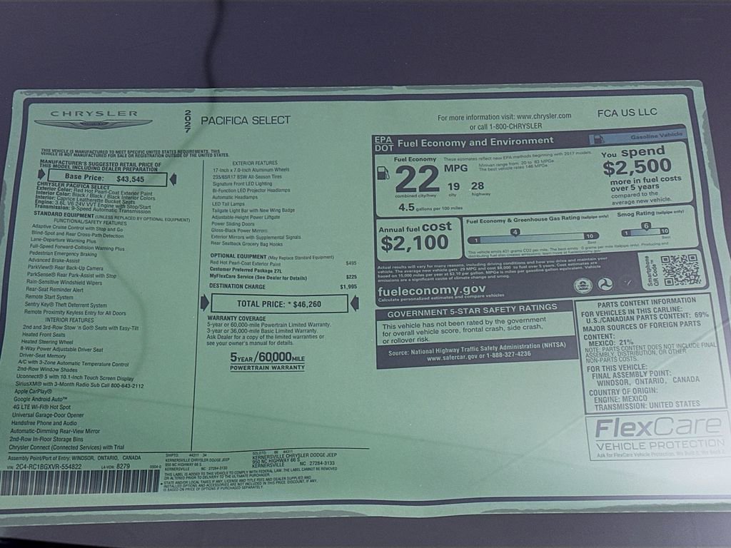 New 2027 Chrysler Pacifica Select FWD image 20