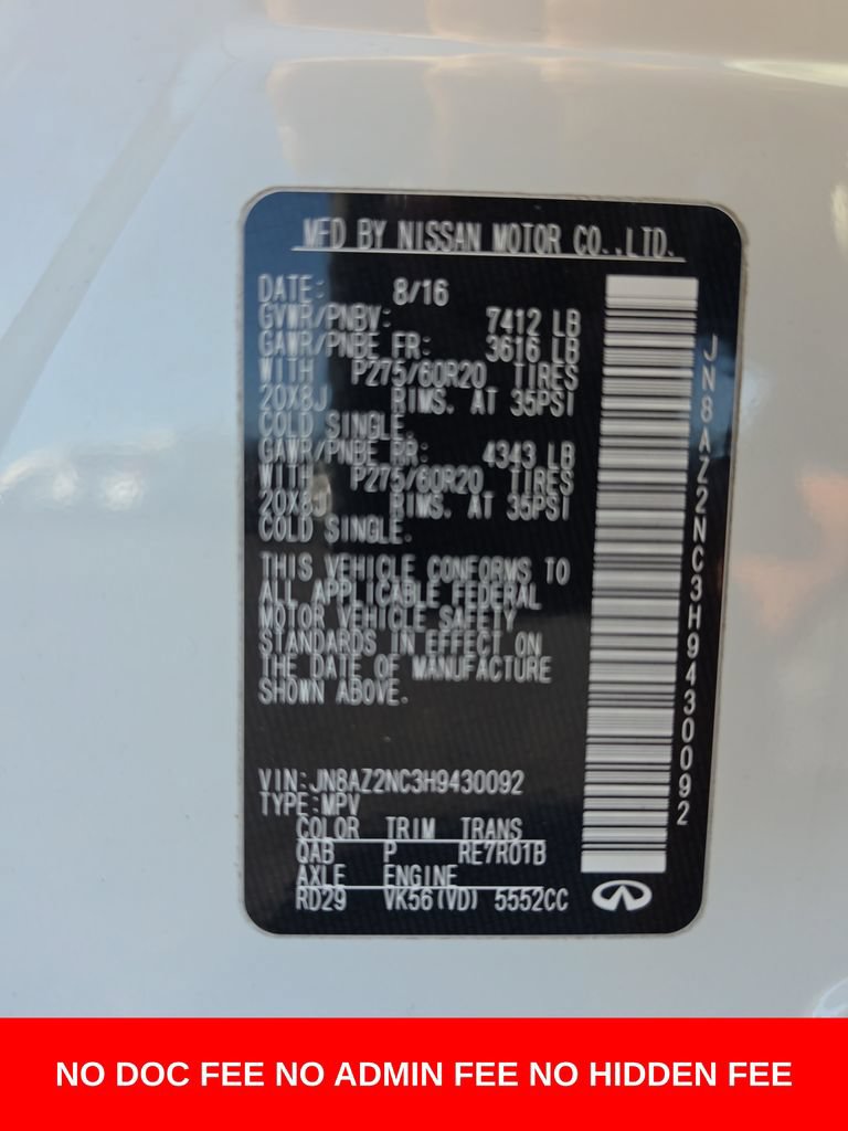 Used 2017 INFINITI QX80 4WD w/ Driver Assistance Package image 34