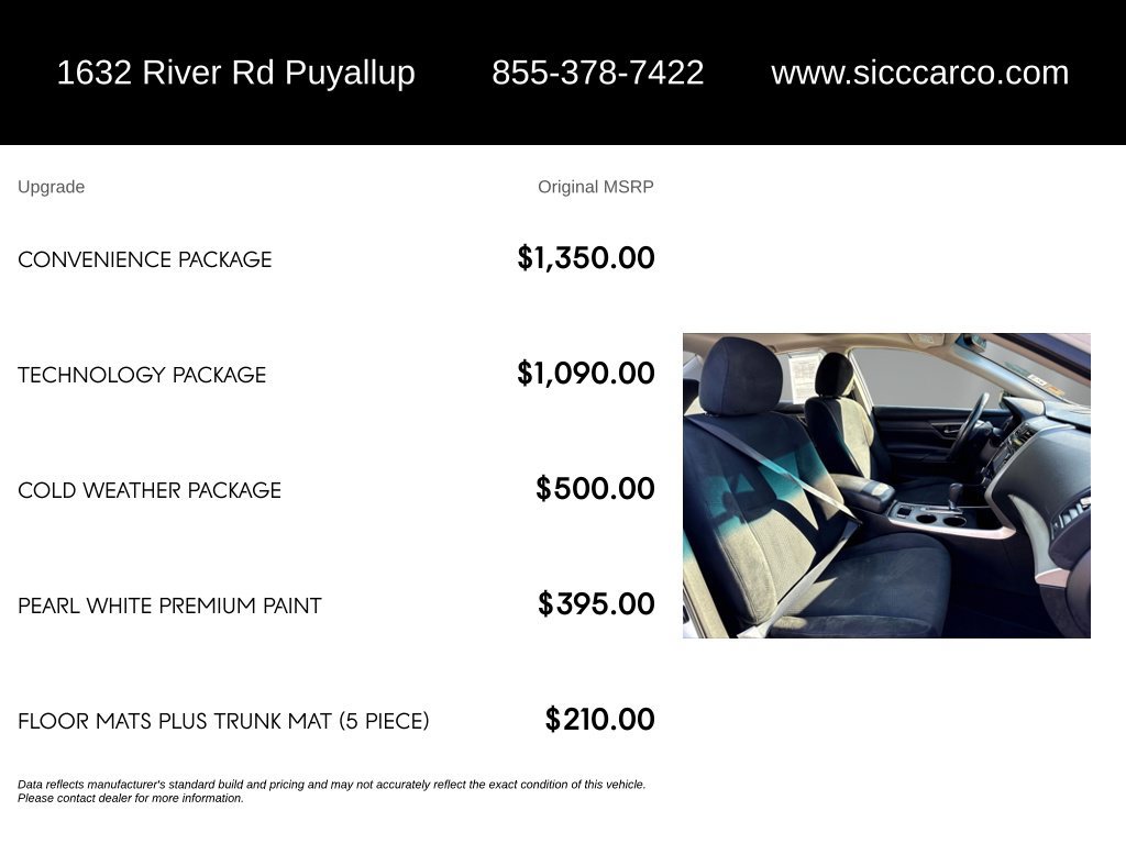 Used 2015 Nissan Altima 2.5 SV w/ Convenience Package FWD image 5