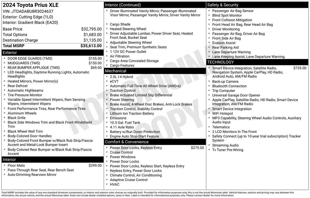 Used 2024 Toyota Prius XLE image 19