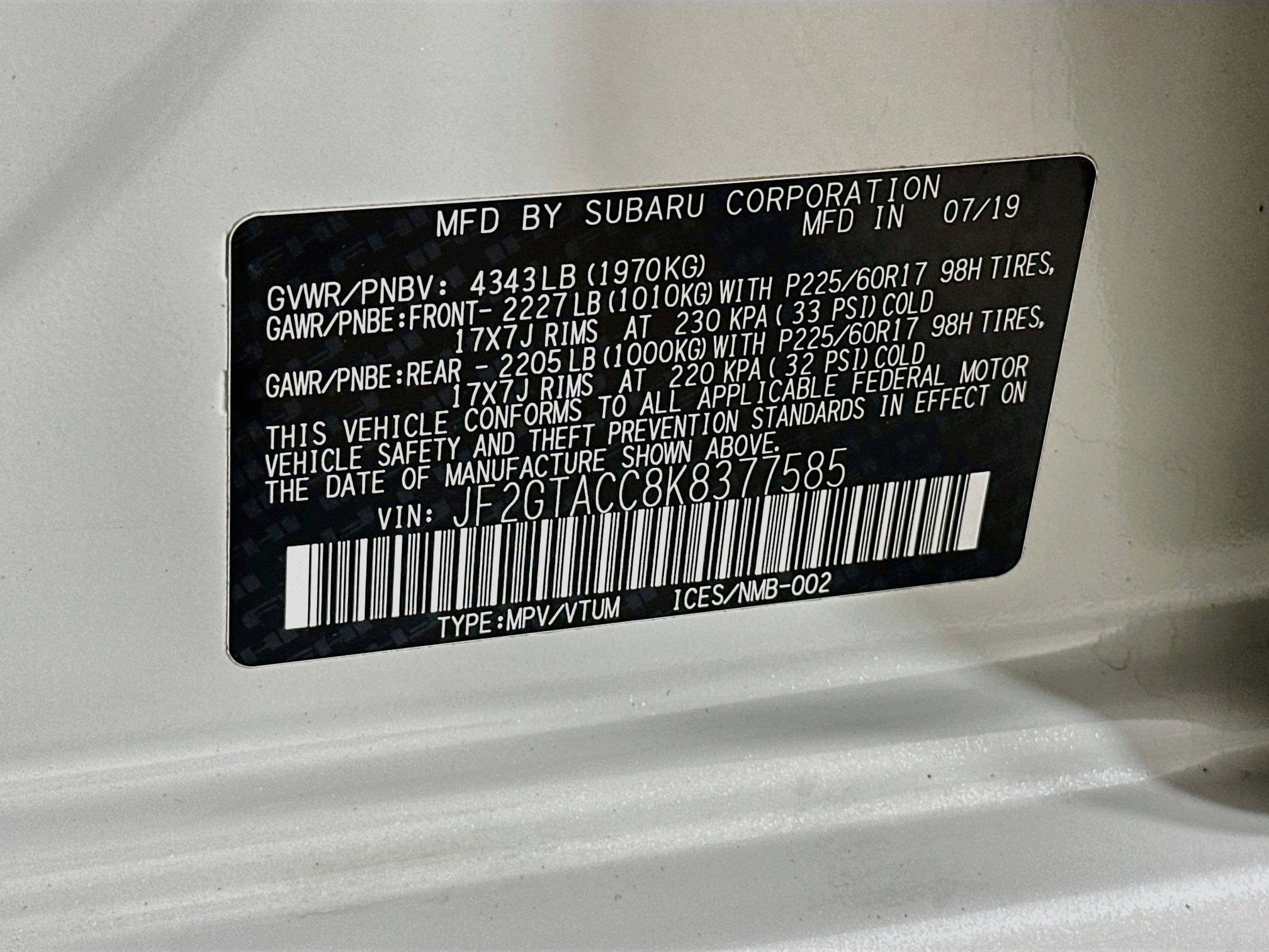 Used 2019 Subaru Crosstrek 2.0i Premium w/ Popular Package #3 AWD/4WD image 12