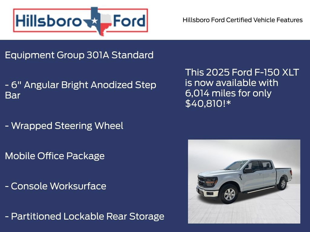 Certified 2025 Ford F150 XLT w/ Equipment Group 301A Standard RWD image 9