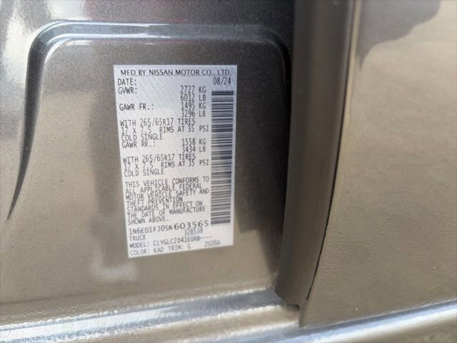 Certified 2025 Nissan Frontier SV w/ SV Convenience Package image 23