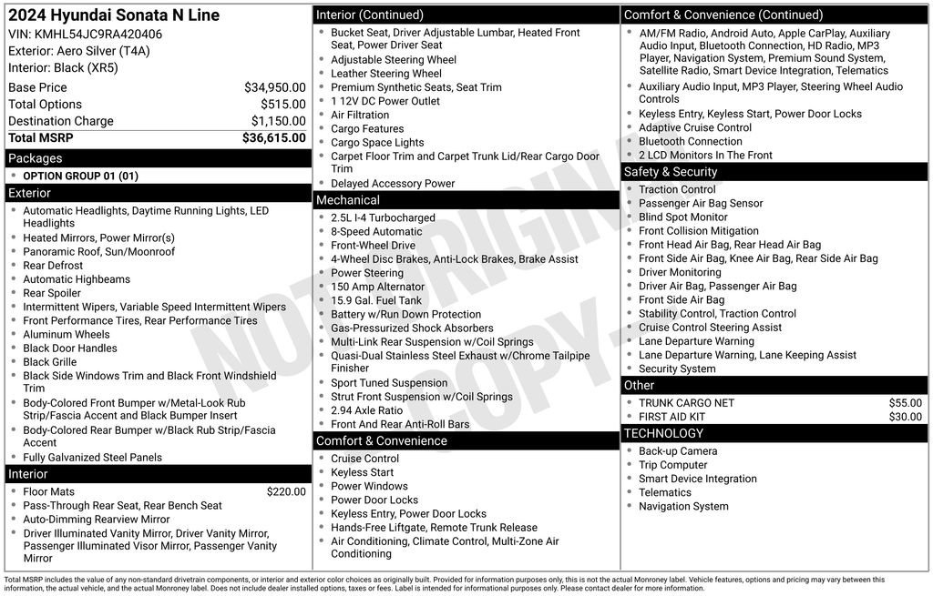 Certified 2024 Hyundai Sonata N Line image 25