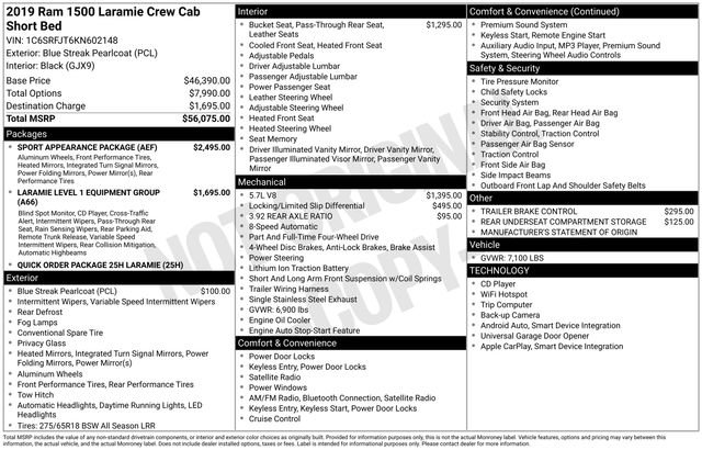 Used 2019 RAM 1500 Laramie w/ Sport Appearance Package image 4