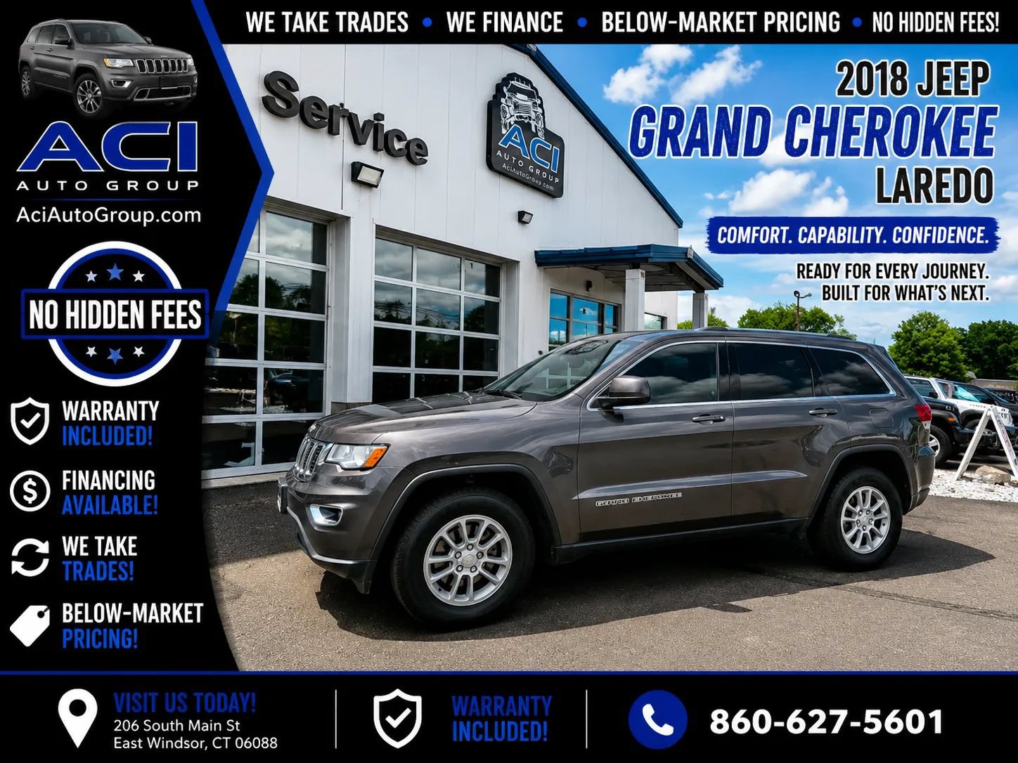 Used 2018 Jeep Grand Cherokee Laredo AWD/4WD image 1