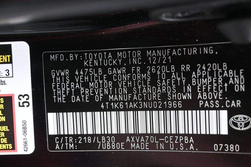 Used 2022 Toyota Camry XSE FWD image 14