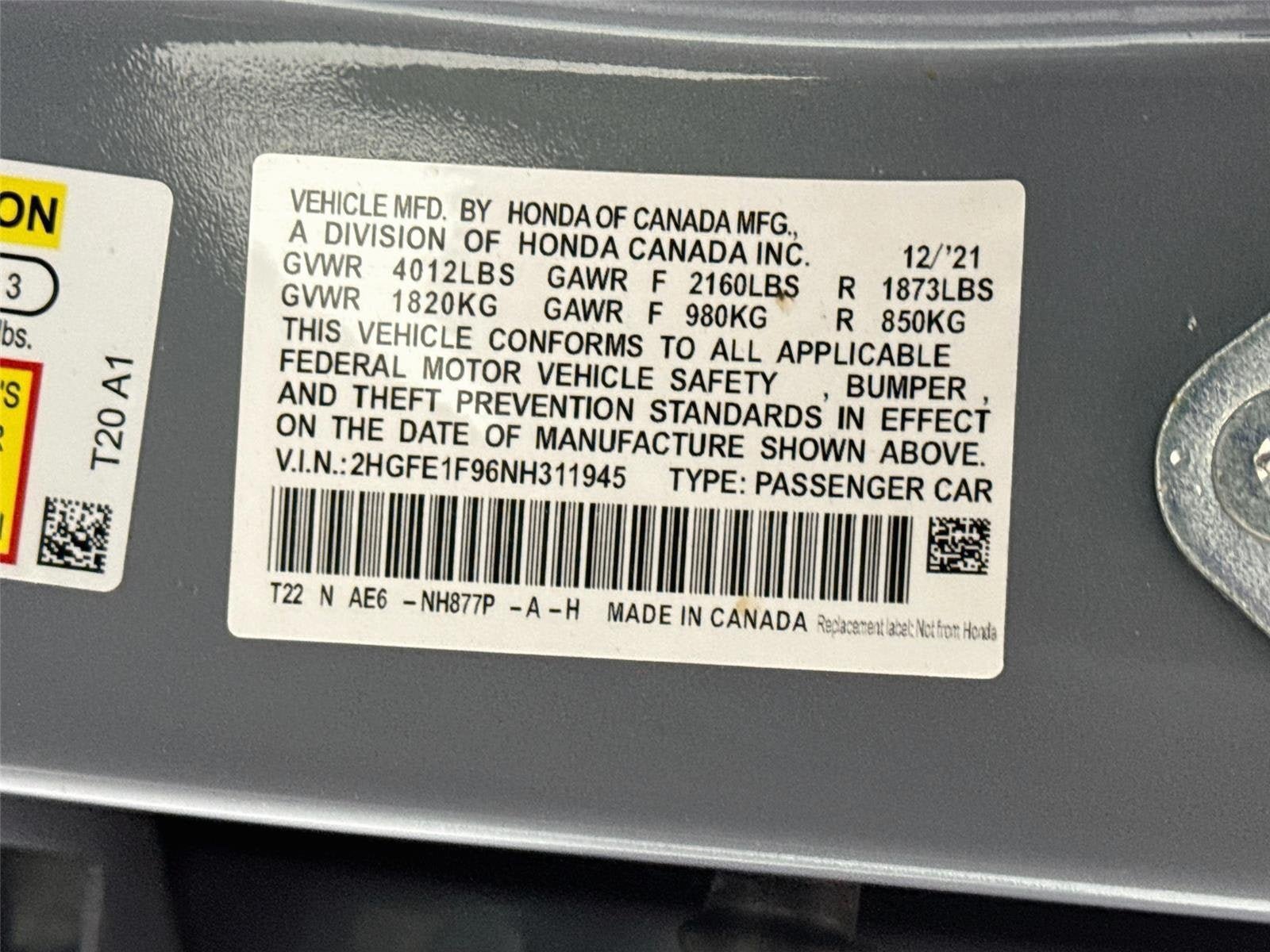 Used 2022 Honda Civic Touring image 32