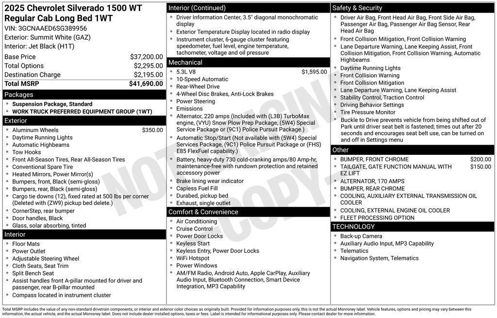 Used 2025 Chevrolet Silverado 1500 W/T RWD image 20