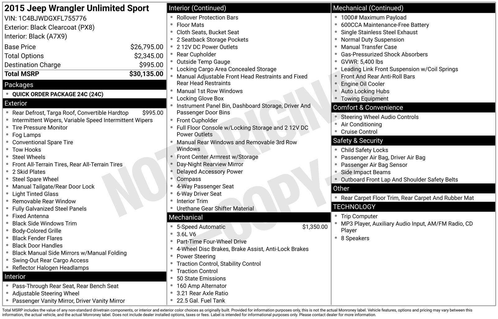 Used 2015 Jeep Wrangler Unlimited Sport AWD/4WD image 8