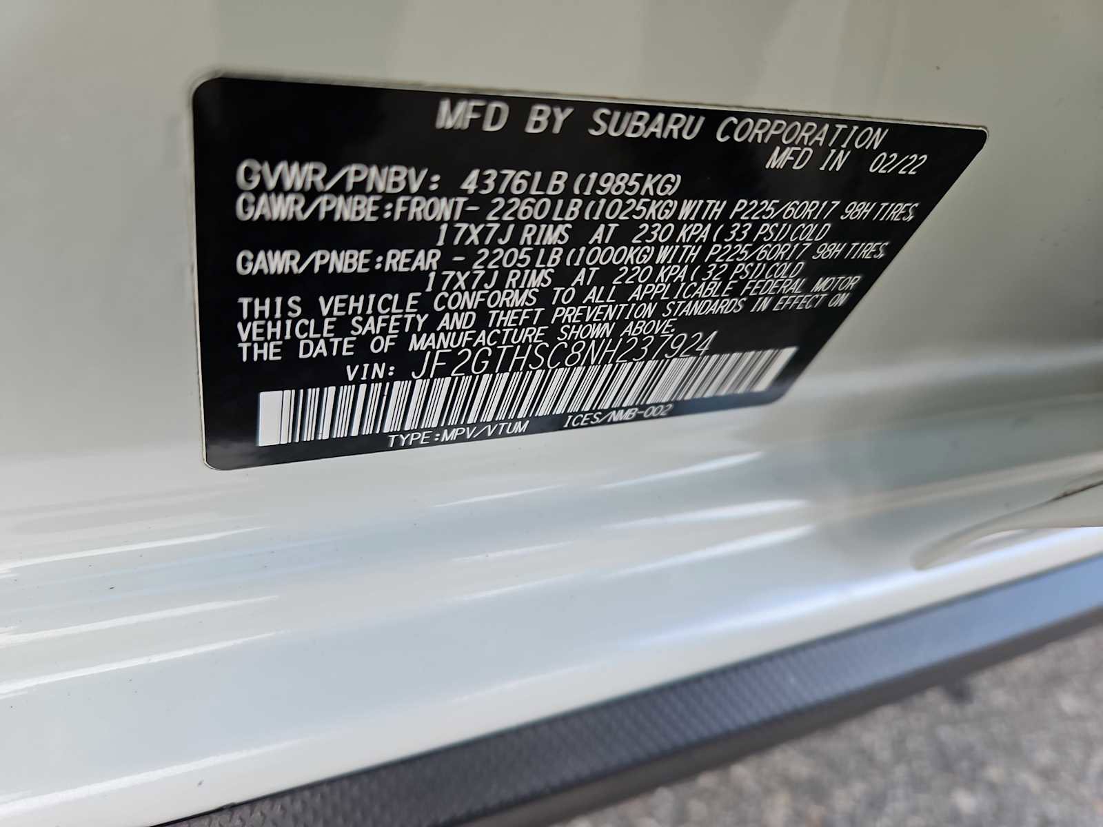 Used 2022 Subaru Crosstrek 2.5i Sport w/ Moonroof Package image 7