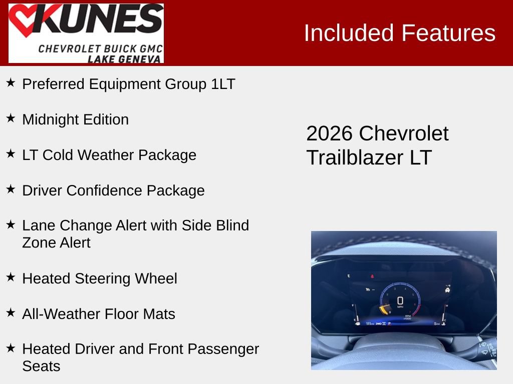 New 2026 Chevrolet TrailBlazer LT w/ Midnight Edition AWD/4WD image 3
