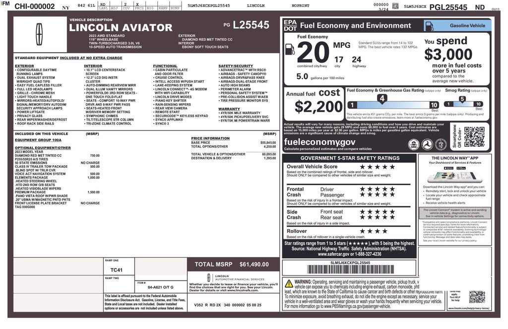 Used 2023 Lincoln Aviator AWD w/ Premium Package image 29