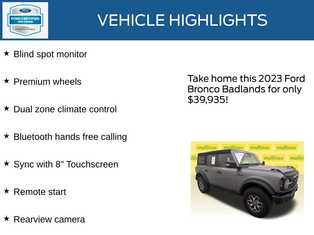 Certified 2023 Ford Bronco Badlands image 23