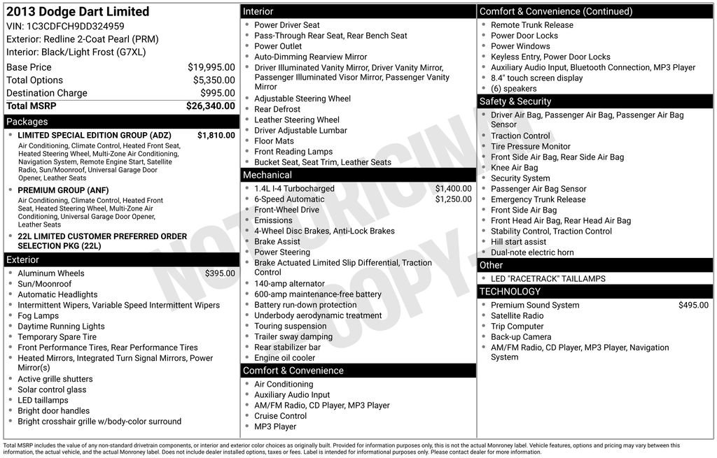 Used 2013 Dodge Dart Limited w/ Limited Special Edition Group FWD image 11