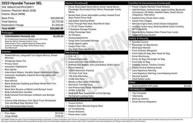 Used 2023 Hyundai Tucson SEL w/ Convenience Package AWD/4WD image 7