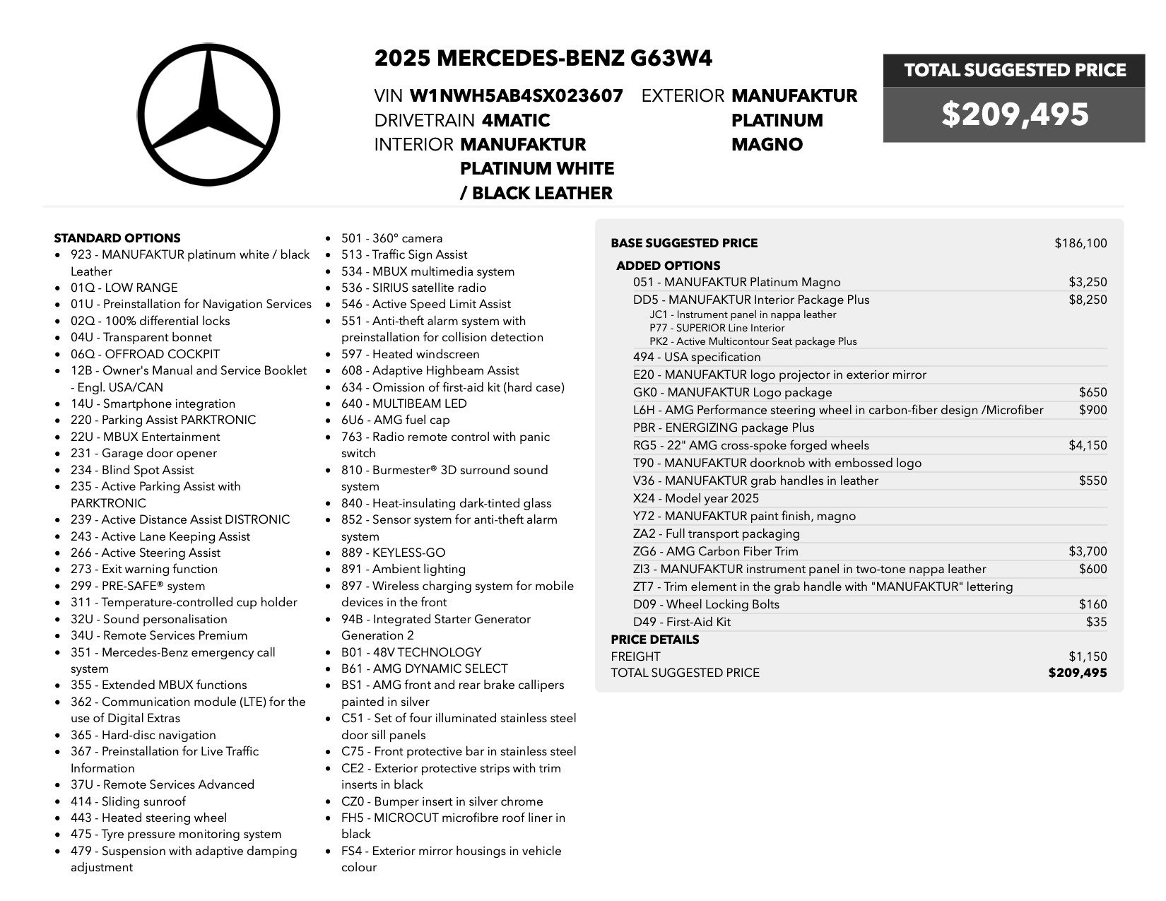 Used 2025 Mercedes-Benz G 63 AMG 4MATIC image 80