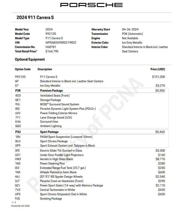 Certified 2024 Porsche 911 Carrera S w/ Sport Package image 6