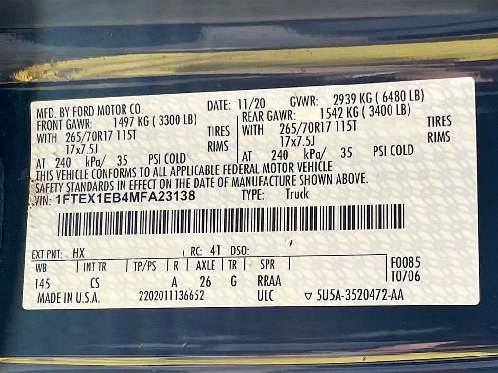 Used 2021 Ford F150 XL w/ Equipment Group 101A High image 29