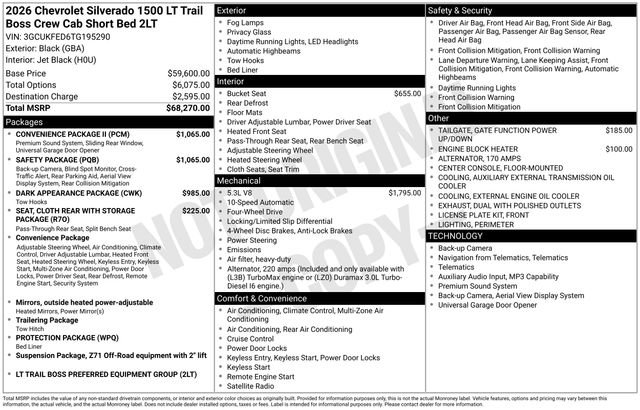 New 2026 Chevrolet Silverado 1500 LT Trail Boss w/ Safety Package image 2