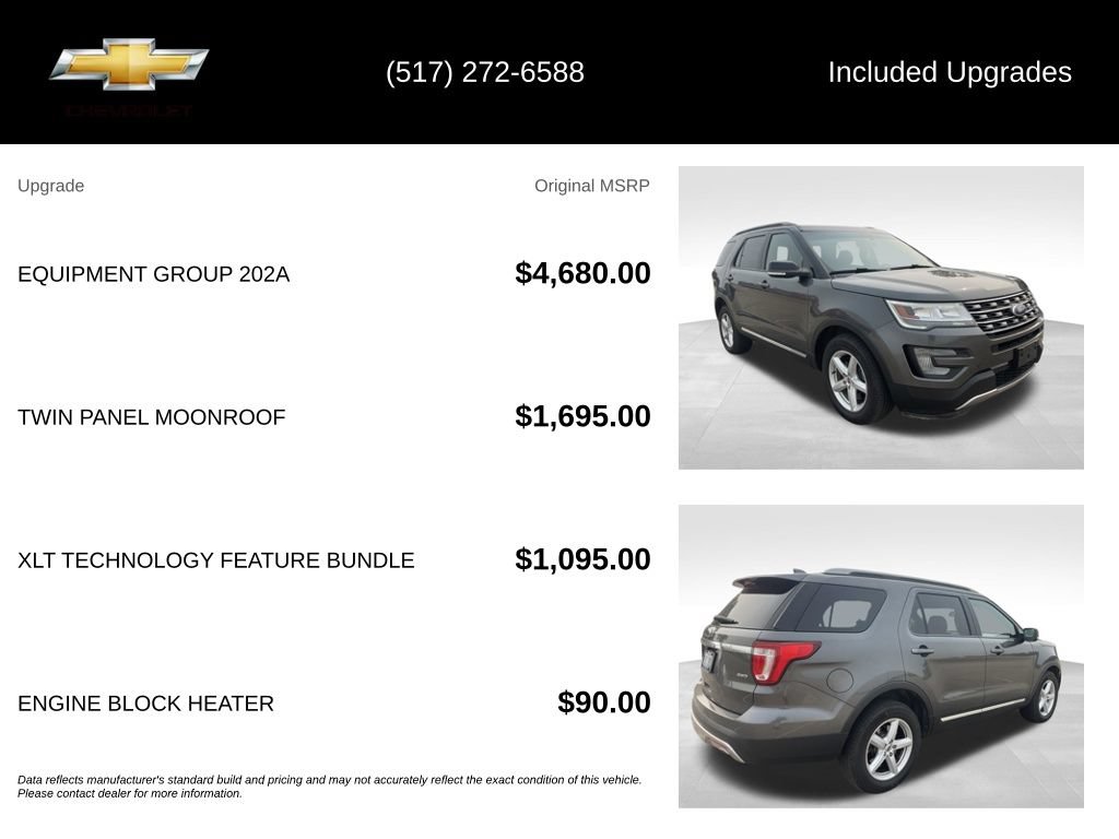 Used 2017 Ford Explorer XLT w/ Equipment Group 202A AWD/4WD image 5