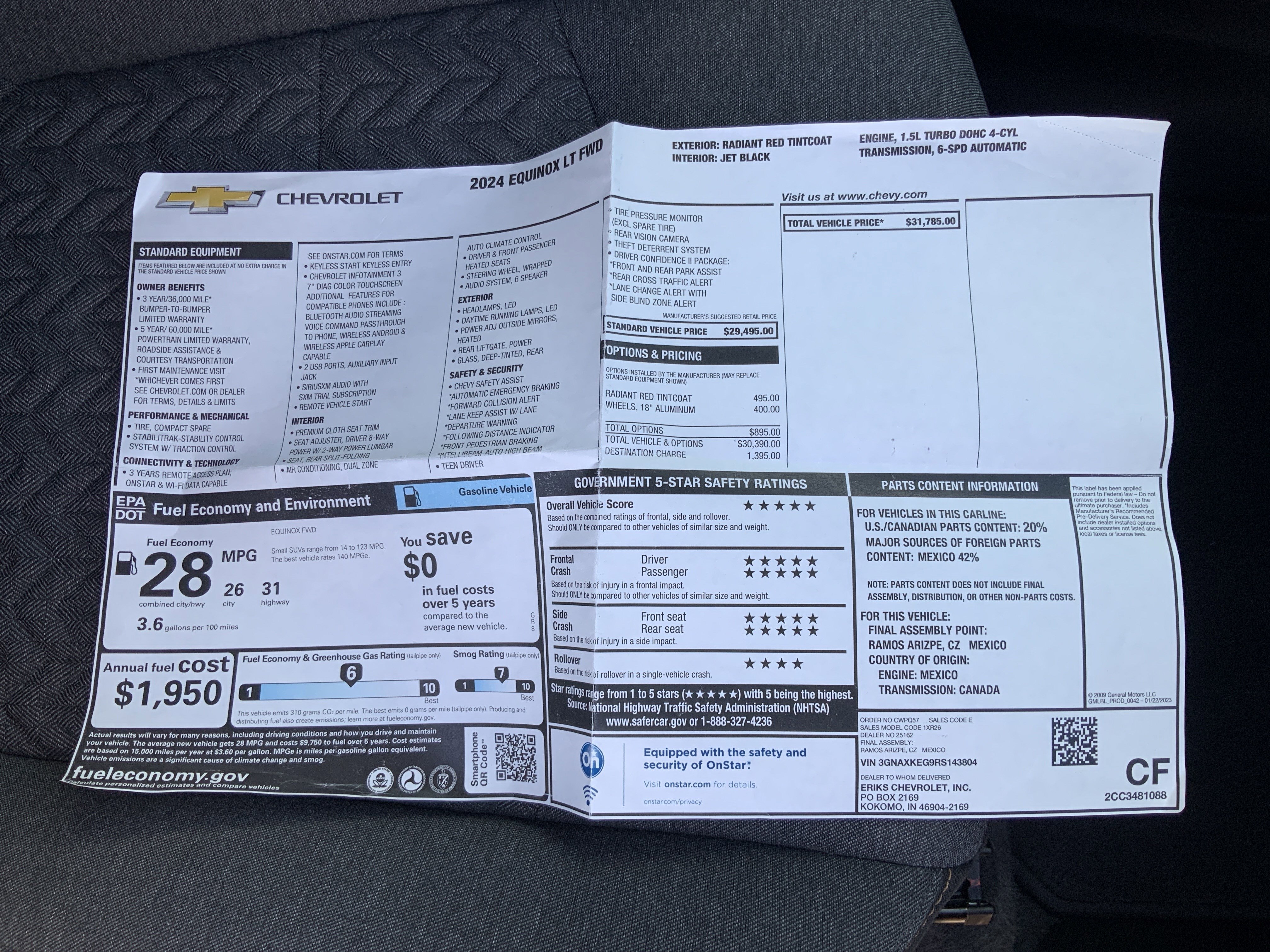 Certified 2024 Chevrolet Equinox LT image 17