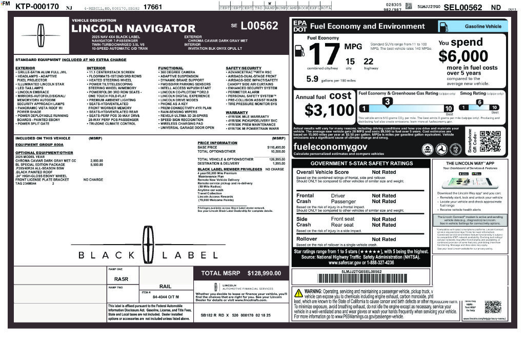 Used 2025 Lincoln Navigator Black Label AWD/4WD image 24