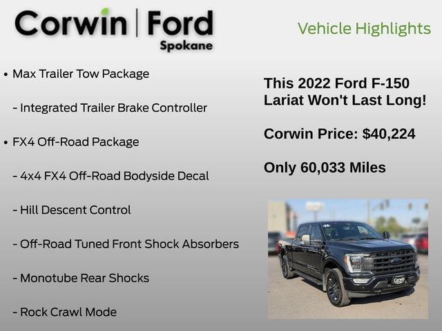 Certified 2022 Ford F150 Lariat w/ Equipment Group 502A High AWD/4WD image 19