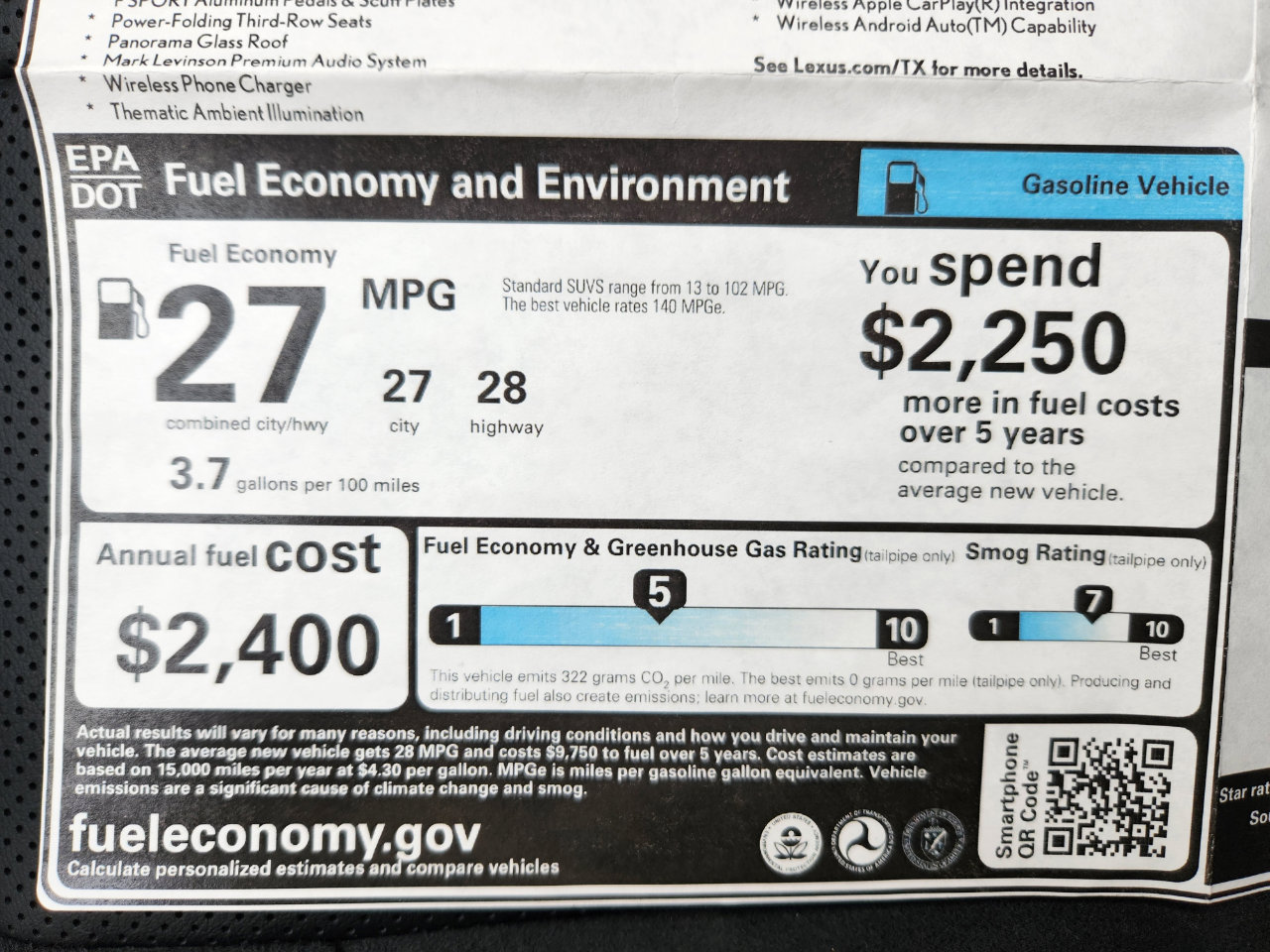 Used 2024 Lexus TX 500h AWD image 48