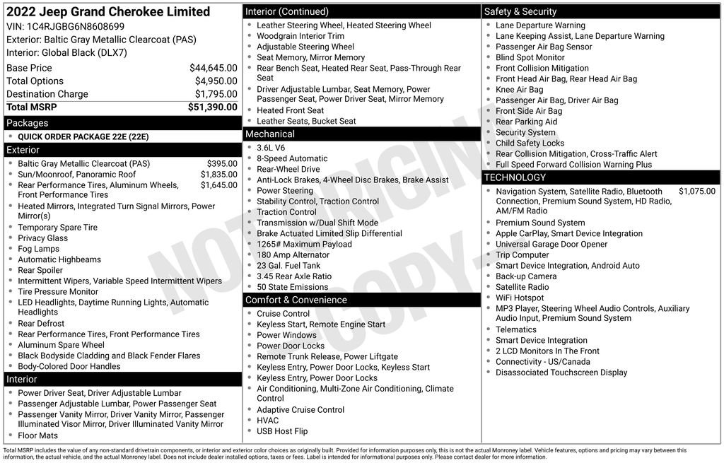Used 2022 Jeep Grand Cherokee Limited RWD image 4