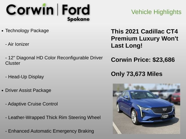 Used 2021 Cadillac CT4 Premium Luxury AWD/4WD image 6