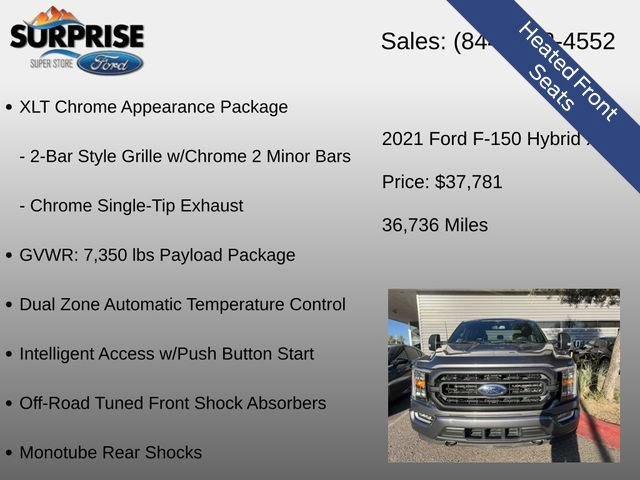 Certified 2021 Ford F150 XLT w/ Equipment Group 302A High AWD/4WD image 44