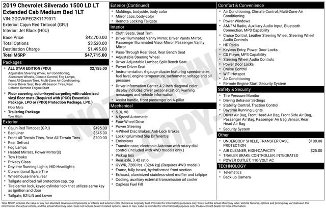 Used 2019 Chevrolet Silverado 1500 LT w/ All Star Edition image 2