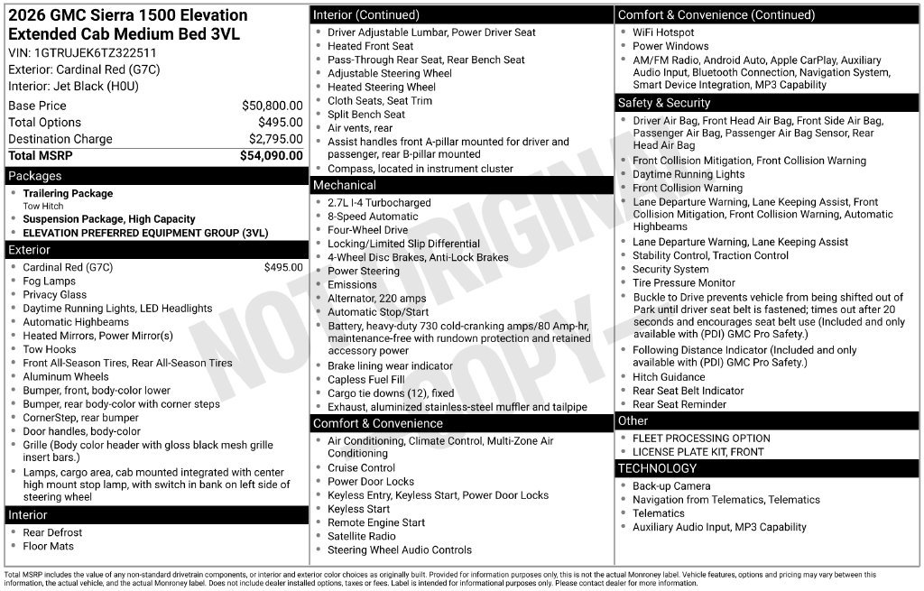 New 2026 GMC Sierra 1500 Elevation AWD/4WD image 37