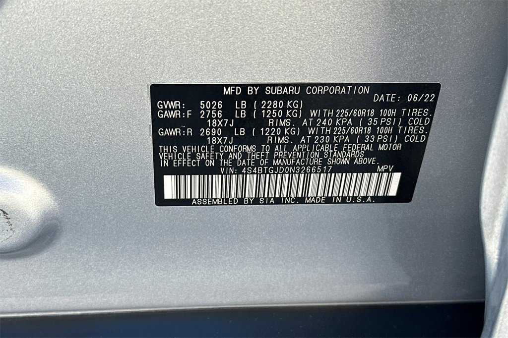 Used 2022 Subaru Outback Onyx Edition XT image 36