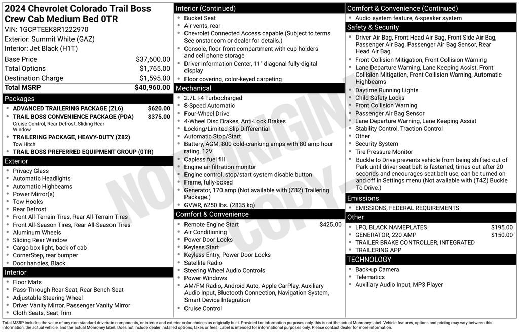 Used 2024 Chevrolet Colorado Trail Boss w/ Advanced Trailering Package image 2