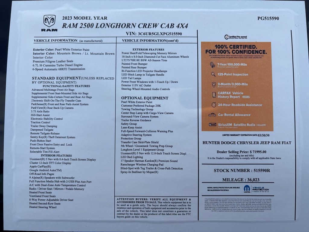 Certified 2023 RAM 2500 Limited image 2