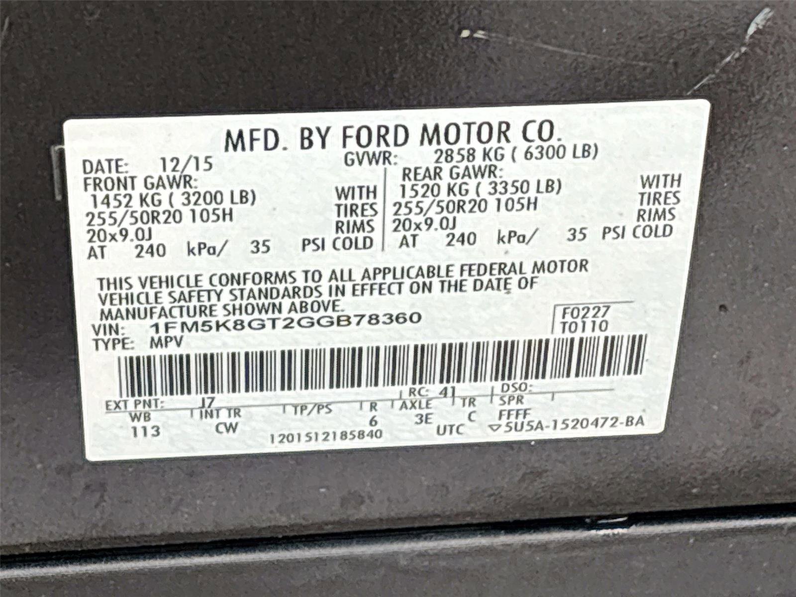 Used 2016 Ford Explorer Sport w/ Equipment Group 401A AWD/4WD image 33