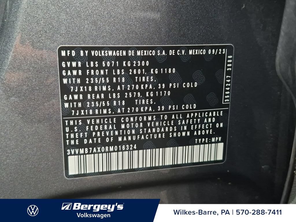 Certified 2024 Volkswagen Tiguan SE AWD/4WD image 31