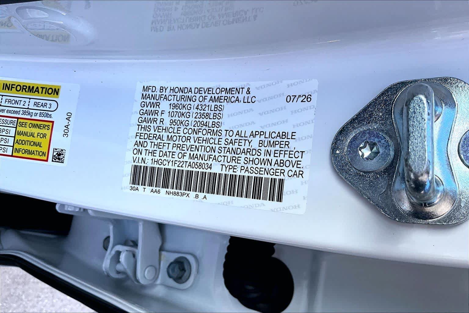 New 2026 Honda Accord LX image 19