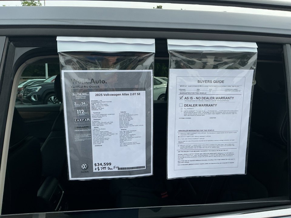 Certified 2025 Volkswagen Atlas SE FWD image 37