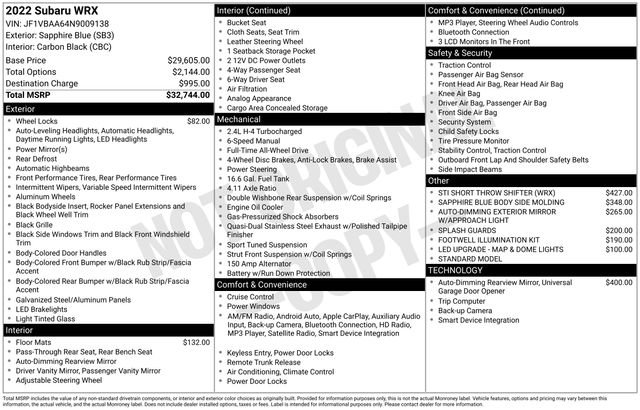 Used 2022 Subaru WRX image 31