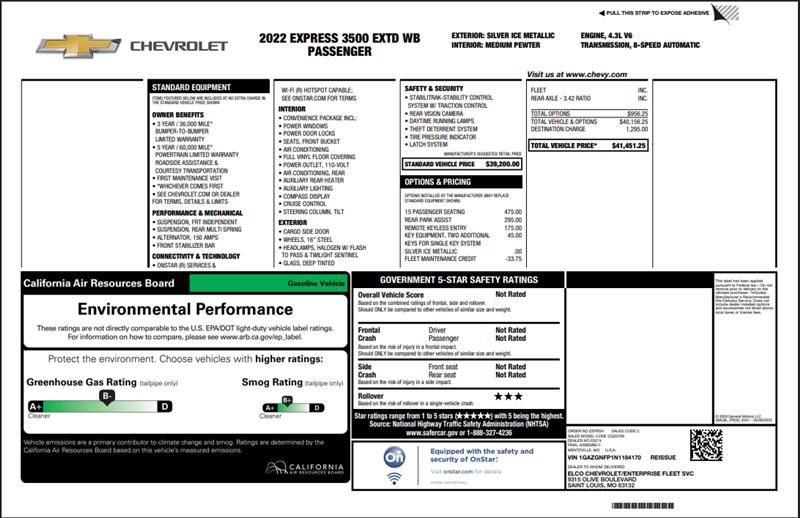 Used 2022 Chevrolet Express 3500 LS RWD image 3