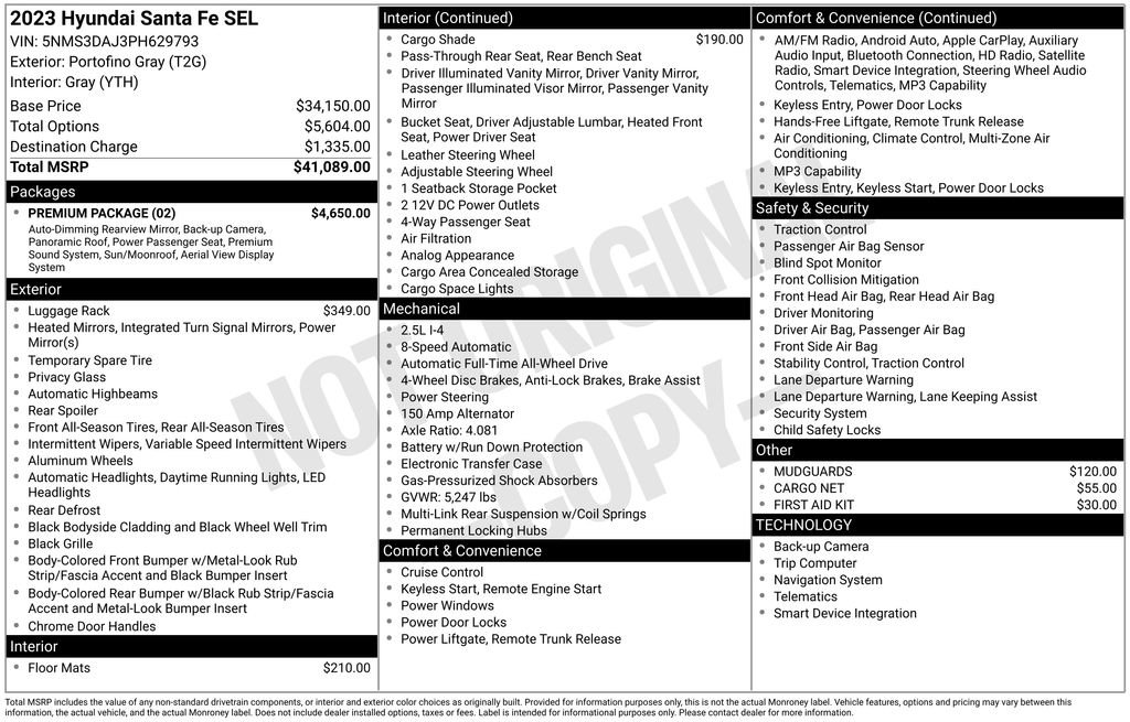 Used 2023 Hyundai Santa Fe SEL w/ Premium Package image 40