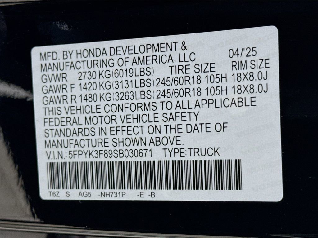 Used 2025 Honda Ridgeline Black Edition image 34