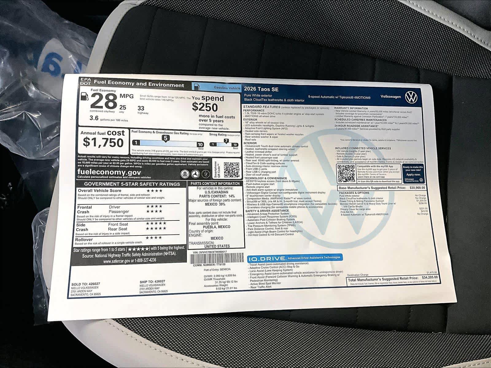 New 2026 Volkswagen Taos SE AWD/4WD image 37