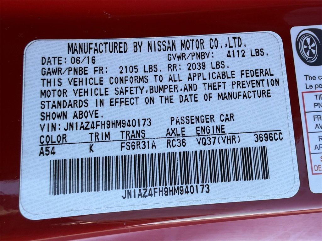 Used 2017 Nissan 370Z Touring Sport image 26