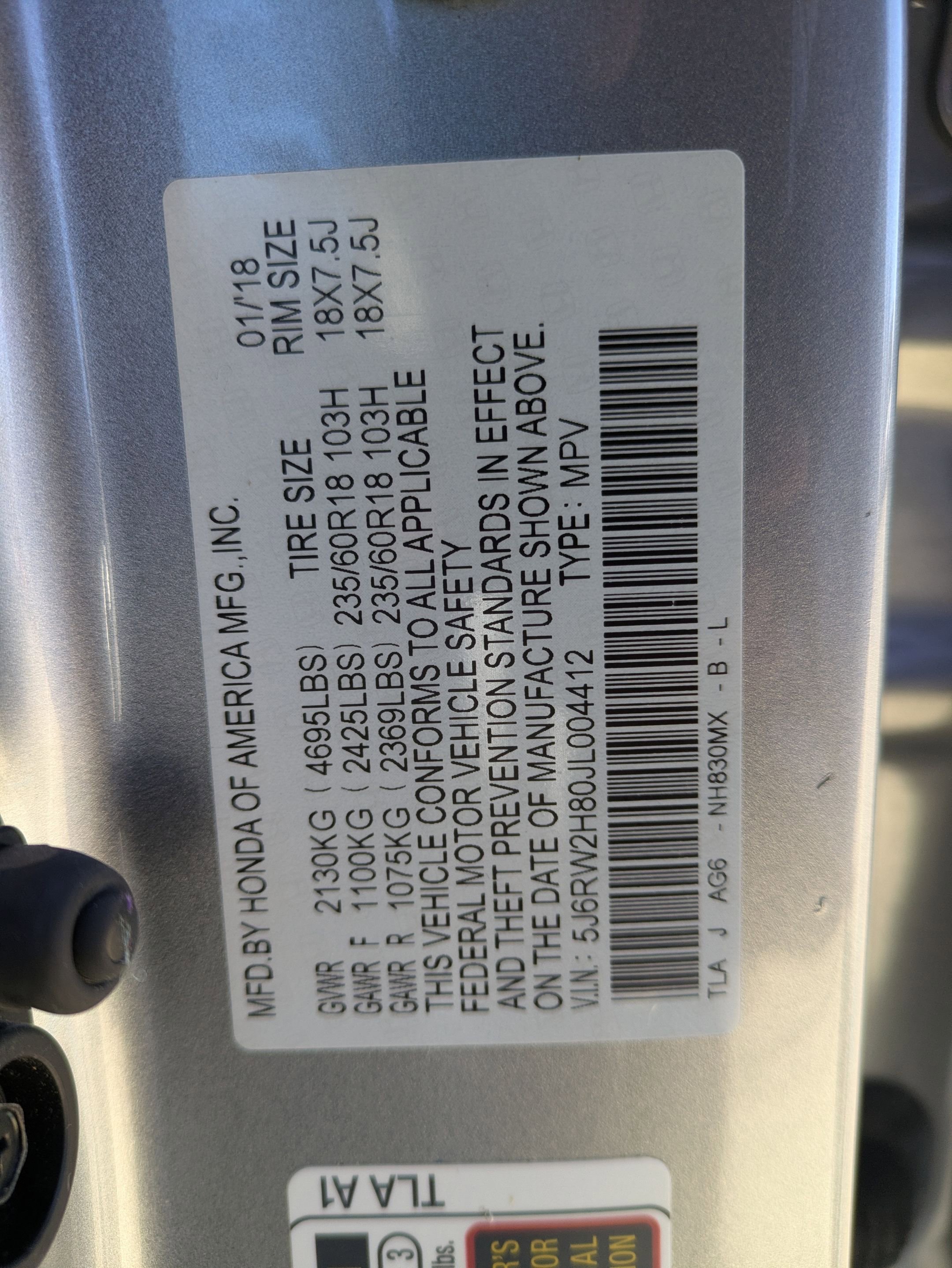 Certified 2018 Honda CR-V EX-L image 35