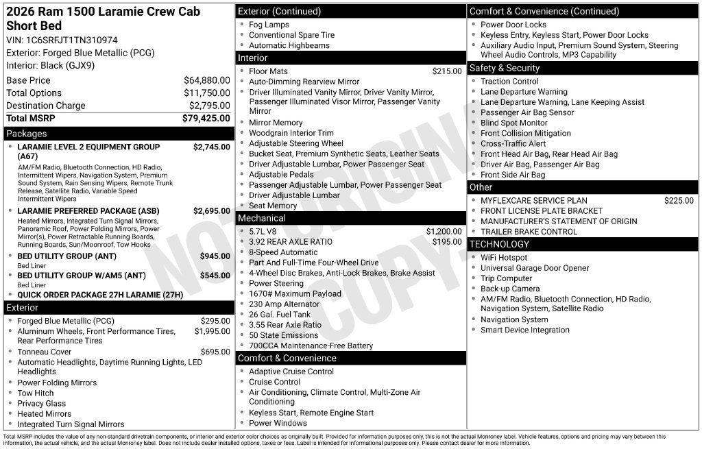 New 2026 RAM 1500 Laramie AWD/4WD image 6