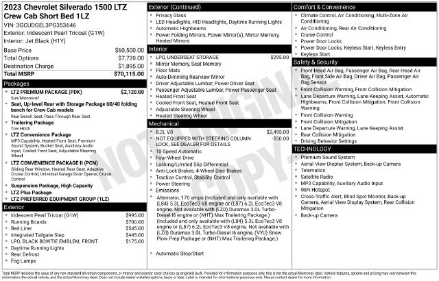 Used 2023 Chevrolet Silverado 1500 LTZ w/ LTZ Premium Package AWD/4WD image 27